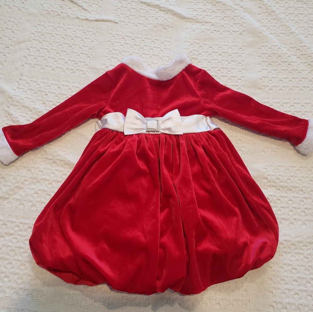 Jenny and Me red velvet Christmas dress 3T